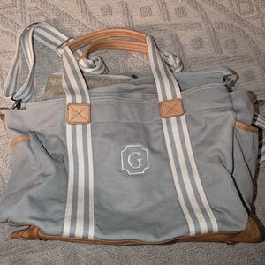 Pottery Barn Kids Classic Monogrammed Diaper Bag - G